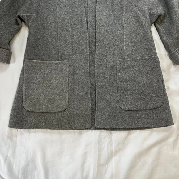 Zara Woman Gray Wool Blend Oversize Handmade Jacket | Size M - Picture 3 of 7